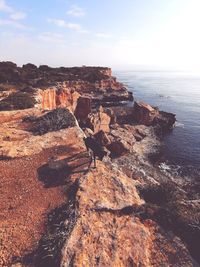 Rock formations in sea