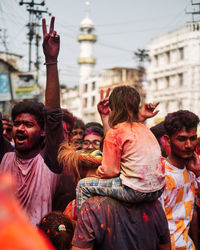 Group of people in city