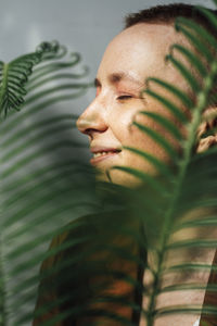 Close-up of young woman