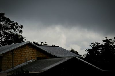 Low angle view of house against sky