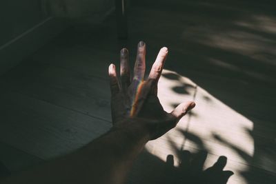 Close-up of human hand