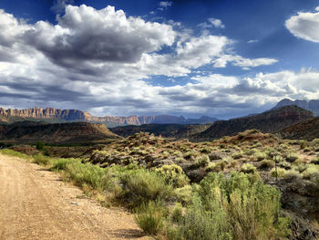 Scenic view of landscape against sky