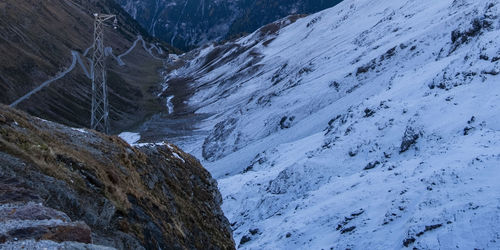 Scenic view of snowcapped mountains