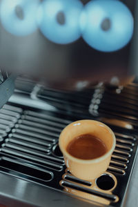 Close-up of coffee on table