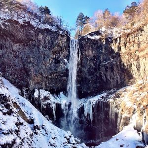 Scenic view of waterfall