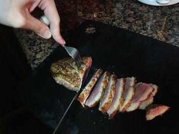 Close-up of preparing food