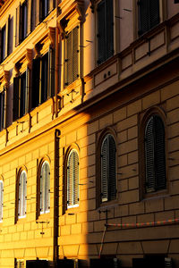 Low angle view of yellow building