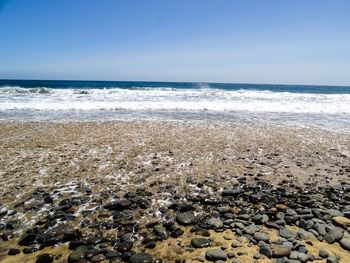 View of sea against clear sky