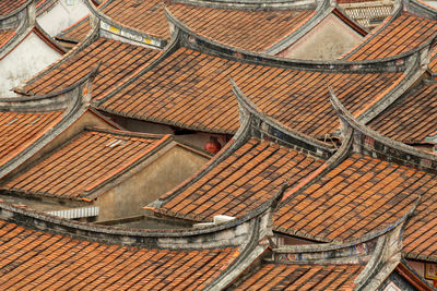 Roofs of history buildings in south fujian, china