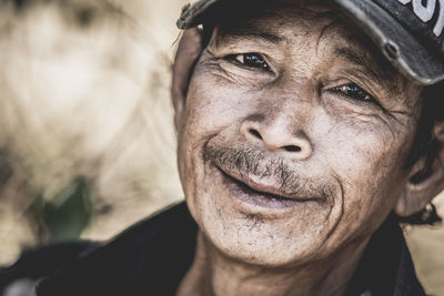 Close-up portrait of smiling man