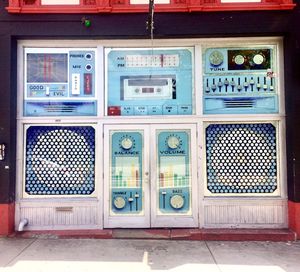 Full frame shot of patterned glass window