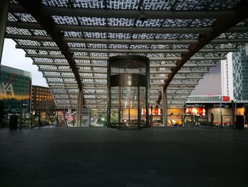 Low angle view of illuminated building