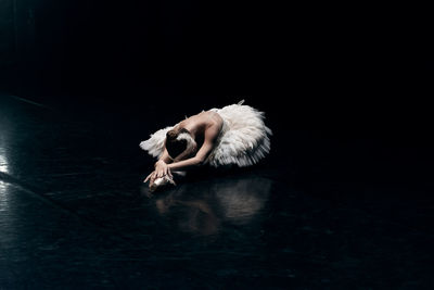 Ballet dancer dancing on stage