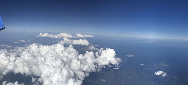 Aerial view of sea against sky