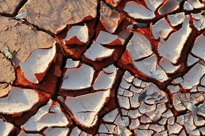 Full frame shot of cracked field