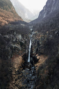 Scenic view of waterfall
