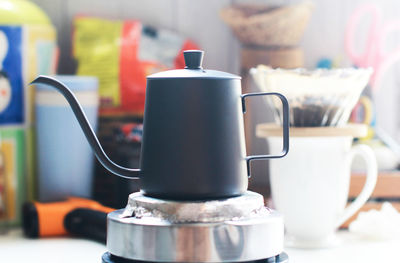 Close-up of coffee on table