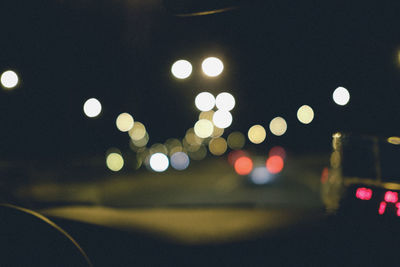 Defocused lights at night