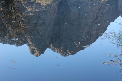 Reflection of mountain in lake