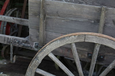 Close-up of rusty wheel