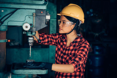 Midsection of woman working