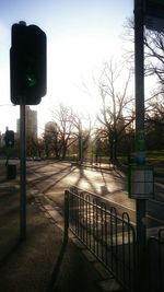 Empty street light against sky