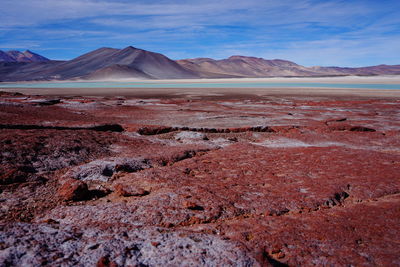 Scenic view of desert against sky