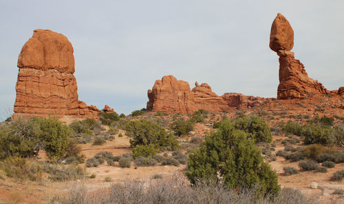 Rock formations against sky