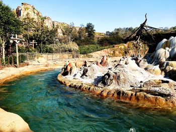 Scenic view of rock formation against sky