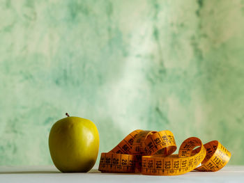 Close-up of apples on table