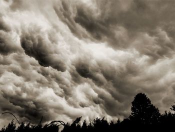 Low angle view of storm clouds in sky