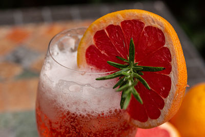 Close-up of drink in glass