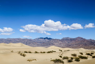 Scenic view of arid landscape against sky