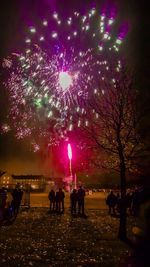 People enjoying at night