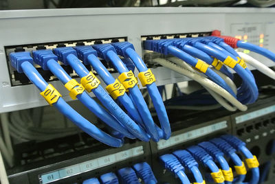 Close-up of computer cables