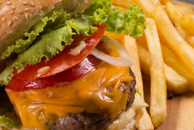 Close-up of burger