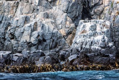 Rock formations in sea