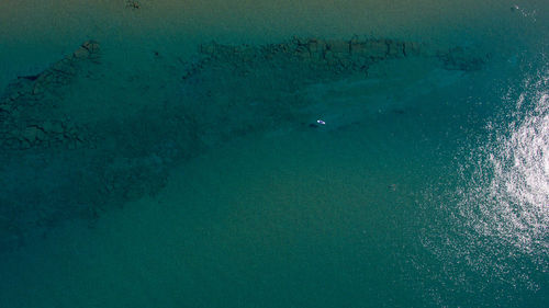 High angle view of sea