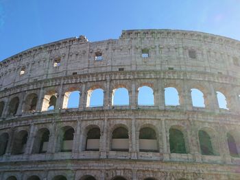 Low angle view of historical building against clear sky