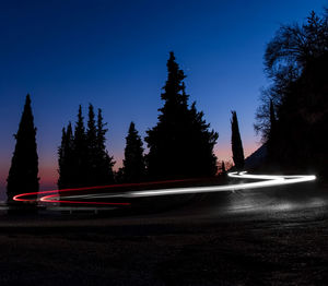 Light paint in mountain 