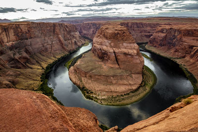 Rock formations at riverbank