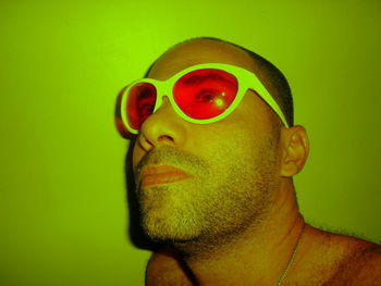 Portrait of man wearing sunglasses