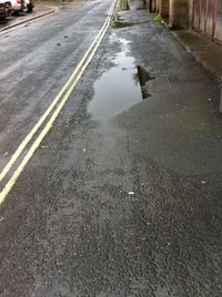 Surface level of road