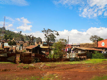 Houses against sky