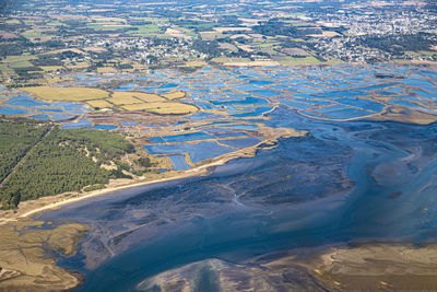 High angle view of river
