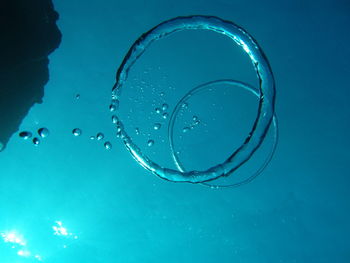 Close-up of water drops on glass