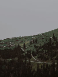 Scenic view of landscape against clear sky