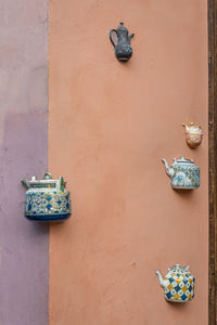 View of potted plant on wall