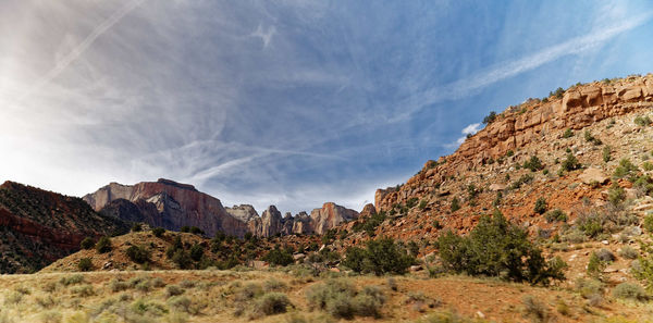 Panoramic view of landscape against sky