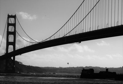 Low angle view of bridge over river